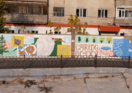 «Caring is cool»: в Алматы появился мурал, который учит любить воду